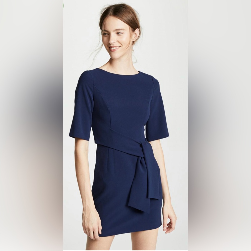 Alice + Olivia Virgil Dress Navy NWOT